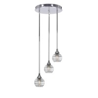 Empire 3 Light Cluster Pendalier In Chrome Finish With 6