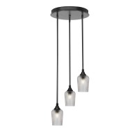 Empire 3 Light Cluster Pendalier In Espresso Finish With 5