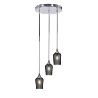 Empire 3 Light Cluster Pendalier In Chrome Finish With 5