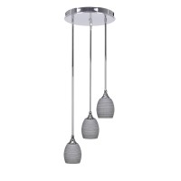 Empire 3 Light Cluster Pendalier In Chrome Finish With 5