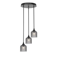 Empire 3 Light Cluster Pendalier In Espresso Finish With 7