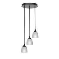 Empire 3 Light Cluster Pendalier In Espresso Finish With 5