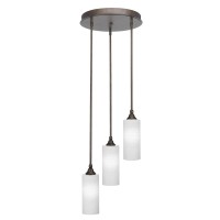 Empire 3 Light Cluster Pendalier In Bronze Finish With 4