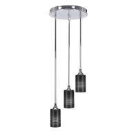 Empire 3 Light Cluster Pendalier In Chrome Finish With 4