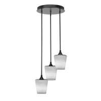 Empire 3 Light Cluster Pendalier In Espresso Finish With 6