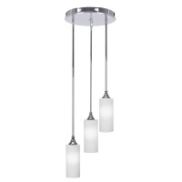 Empire 3 Light Cluster Pendalier In Chrome Finish With 4