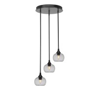 Empire 3 Light Cluster Pendalier In Espresso Finish With 7