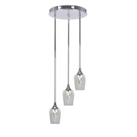 Empire 3 Light Cluster Pendalier In Chrome Finish With 5