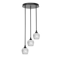 Empire 3 Light Cluster Pendalier In Espresso Finish With 6