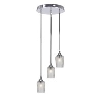 Empire 3 Light Cluster Pendalier In Chrome Finish With 5