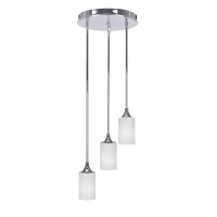 Empire 3 Light Cluster Pendalier In Chrome Finish With 4