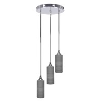 Empire 3 Light Cluster Pendalier In Chrome Finish With 4