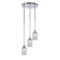 Empire 3 Light Cluster Pendalier In Chrome Finish With 4