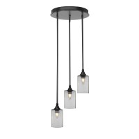 Empire 3 Light Cluster Pendalier In Espresso Finish With 5