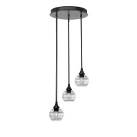 Empire 3 Light Cluster Pendalier In Espresso Finish With 6