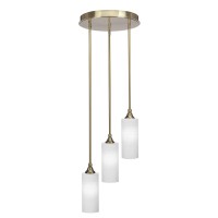 Empire 3 Light Cluster Pendalier In New Age Brass Finish With 4