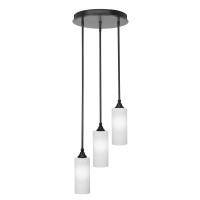 Empire 3 Light Cluster Pendalier In Espresso Finish With 4