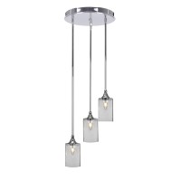 Empire 3 Light Cluster Pendalier In Chrome Finish With 5