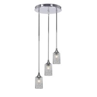 Empire 3 Light Cluster Pendalier In Chrome Finish With 4