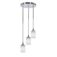 Empire 3 Light Cluster Pendalier In Chrome Finish With 4