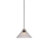 Paramount 1 Light Pendant In Brushed Nickel Finish With 12