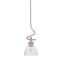 Capri Stem Mini Pendant With Hang Straight Swivel Shown In Brushed Nickel Finish With 6.25