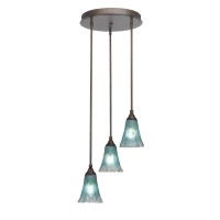 Empire 3 Light Cluster Pendalier In Bronze Finish With 5.5