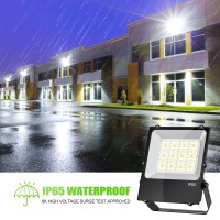 Openlux 150W Led Flood Light Fixture Outdoor Bright Court Light Street Lighting 21000Lm 5000K Ip65 Waterproof Security Lighting For Sport Court Street Factory Ac 100-277V