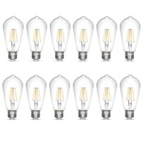 Notoc Led Edison Bulb 4W,Antique 40W Vintage Edison Bulb,E26 Light Bulb Non Dimmable Led Bulb 450 Lumens 5500K Cold White,Pack Of 12