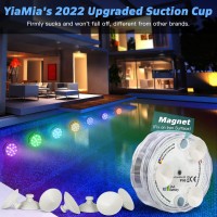 Pool Lights Submersible Led Light With Remote Waterproof Pond Lights With Upgrade Suction Cupsmagnets 16 Changeable Colors 3