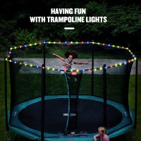 Potive 33 Ft 100 Led Solar Camping Lights 2 Pack Trampoline Lights Solar Powered 8 Modes Solar Lights For Camping Tent Slid La