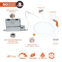 Halo Hlbph 6 Inch Canless Recessed Downlight Wremote Driverjunction Box Integrated Led Kit Selectable 2700K 3000K 3500K 400