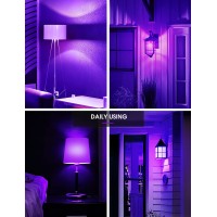 L Lohas Led Halloween Purple Led Light Bulbs Outdoor A19 9W60W Equivalent Purple Colored Light Bulb E26 Base Nondim 4Pac