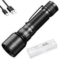 Fenix C7 Rechargeable Flashlight, 3000 Lumen High Lumen Usb-C Fast Charging With Lumentac Organizer