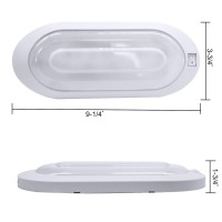 Facon 12V Led Bright Rv Pancake Light Surface Mount 3400K Warm White 12 Volt Interior Ceiling Dome Light With Onoff Switch F