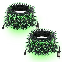 Tw Shine Green Halloween Lights, 200 Led 66Ft Outdoor Halloween Lights Plug In With 8 Modes, Waterproof Christmas Lights Outdoor, Indoor Halloween Decorations For Party Yard Room Decor