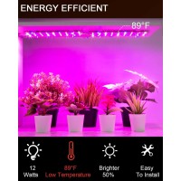 Dommia Plant Grow Light, 12W Ultra-Thin Plant Light, Full Spectrum Led Grow Light With 90 Leds, 2Pcs Diy Assembly Grow Light Strip For Indoor Garden Greenhouse Aquarium Hydroponic