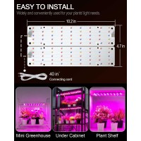 Dommia Plant Grow Light, 12W Ultra-Thin Plant Light, Full Spectrum Led Grow Light With 90 Leds, 2Pcs Diy Assembly Grow Light Strip For Indoor Garden Greenhouse Aquarium Hydroponic