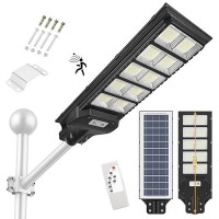 Insdea 3000W Led Solar Street Light Motion Sensor 300000Lm Ip66 Waterproof Security Solar Flood Lights Outdoor With Remote Cont