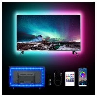 Dalattin Led Lights For Tv 55 Inch,Diy Tv Led Backlight 12.5Ft,Usb Led Strip Lights For Tv 55-65 Inch With Remote Built-In Mic Music Sync,Led Lights For Bedroom Bluetooth App Control,Hdtv Lighting Kit