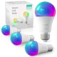 Tjoy Alexa Smart Light Bulbs: Wifi Bulb Work With Alexa&Google Home(2.4Ghz Only, Not Support 5Ghz), Dimmable Rgb Color Changing, A19 E26 9W (60W Equivalent) 800 Lumen, 4 Packs