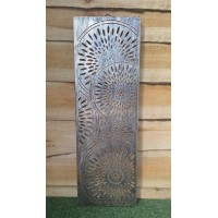 Lumineo Bronze Garden Wall Art Solar Light Panel Light Up Garden Wall Feature Decoration 60Cm