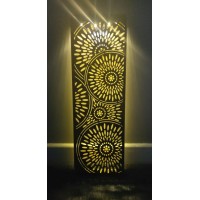 Lumineo Bronze Garden Wall Art Solar Light Panel Light Up Garden Wall Feature Decoration 60Cm