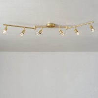 Globe Electric 57505 Payton 6Light Foldable Track Lighting Painted Brass