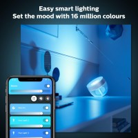 Philips Hue Iris Smart Table Lamp, Silver - White And Color Ambiance Led Color-Changing Light - 1 Pack - Control With Hue App - Compatible With Alexa, Google Assistant, And Apple Homekit