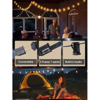 Damaing Outdoor String Lights Led 50Ft Waterproof Patio Lights With 27 Vintage Shatterproof Led Edison Bulbs Outside Lighting Co