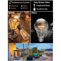 Damaing Outdoor String Lights Led 50Ft Waterproof Patio Lights With 27 Vintage Shatterproof Led Edison Bulbs Outside Lighting Co