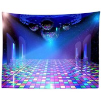 Beleco Disco Party Backdrop 7X5Ft Fabric Vintage 70S 80S 90S Disco Ball Stage Backdrop Night Club Neon Music Birthday Backdrop D