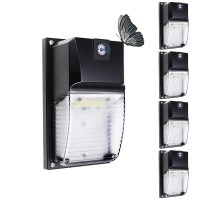 Ltblight 4 Pack 18W Led Wall Pack Light Fixture With Dusk-To-Dawn Photocell Sensor, 1980Lm 5000K Wall Mount Lighting, 60-100W Hid/Hps Replacement, Ip65 Waterproof Outdoor Patio Porch Lights