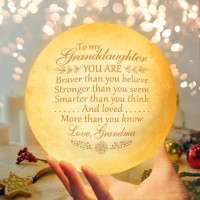 Christmas Gifts For Granddaughter, Christmas Gifts Ideas, Birthday Gifts For Teen Girls, Engraved Moon Lamp Night Light, Granddaughter Gifts From Grandma, Christmas Decorations Indoor, Teen Girl Gifts